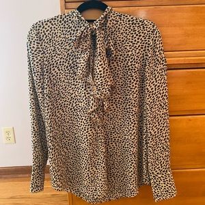 Ann Taylor leopard blouse. Size medium